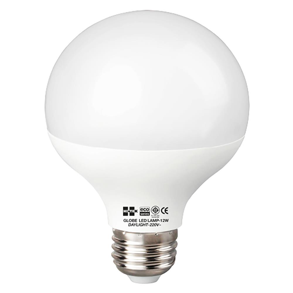 หลอดไฟ LED HI-TEK G80 GLOBE 12 วัตต์ DAYLIGHT E27 สีขาว