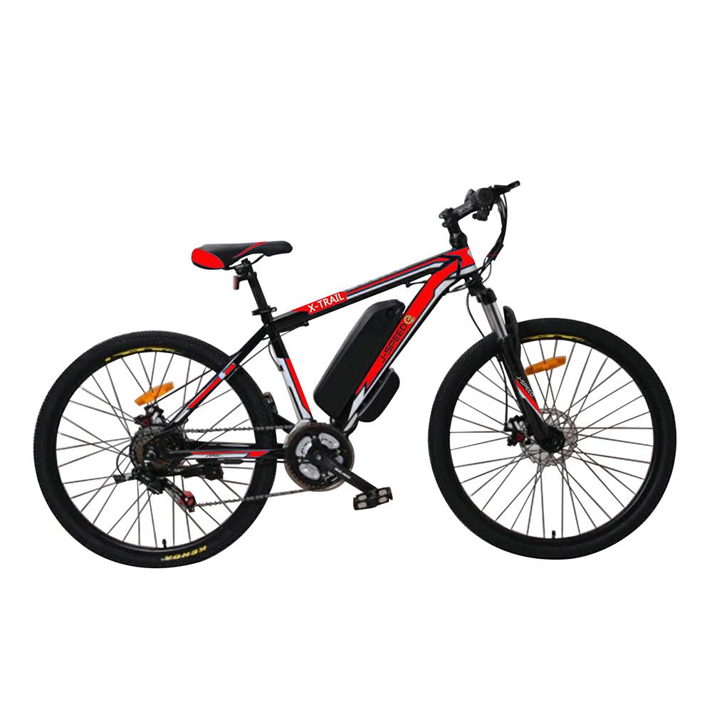 จักรยานไฟฟ้า JOY BICYCLE E01 XTRAIL สีแดงดำ