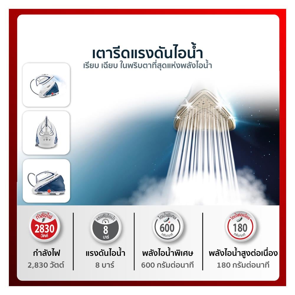 เตารีดแรงดันไอน้ำ TEFAL GV9582 1.9 ลิตร