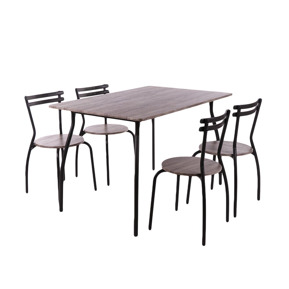 ชุดโต๊ะอาหาร 4 ที่นั่ง FURDINI REEDER 378-31 3D สีโอ๊ค
