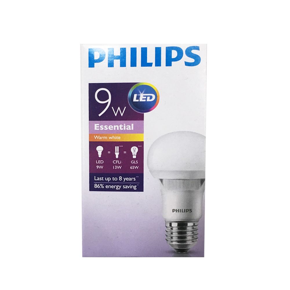 หลอด LED A60 Essential 9W Warm White E27 PHILIPS