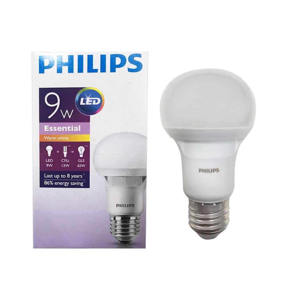 หลอด LED A60 Essential 9W Warm White E27 PHILIPS