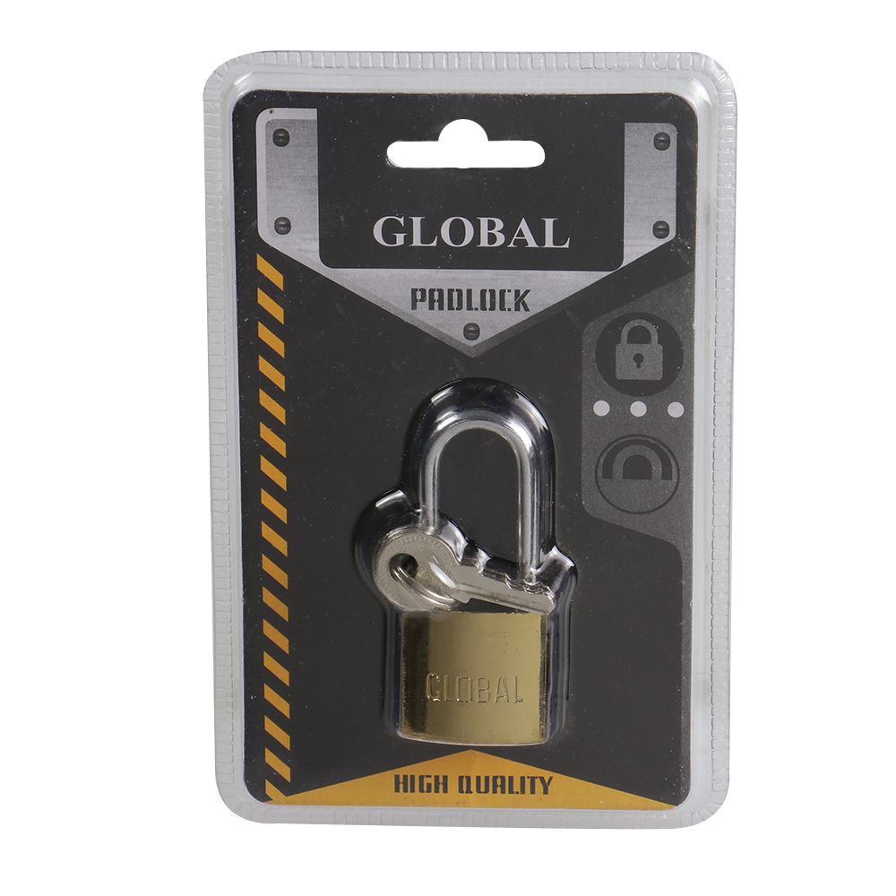 กุญแจสปริง GLOBAL 25L MM สีทองเหลือง