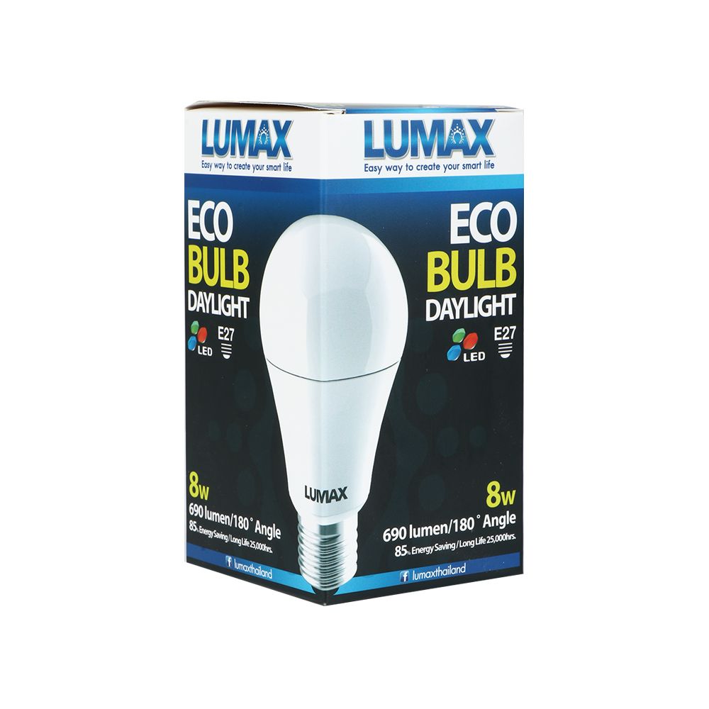 หลอด LED LUMAX ECOBULB 8วัตต์ สีขาว
