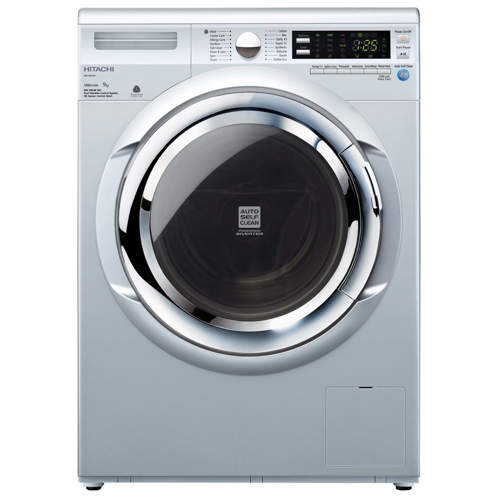 เครื่องซักผ้าฝาหน้า HITACHI BD-90XAV 9 กก. สี METALLIC GRAY 1400RPM อินเวอร์เตอร์