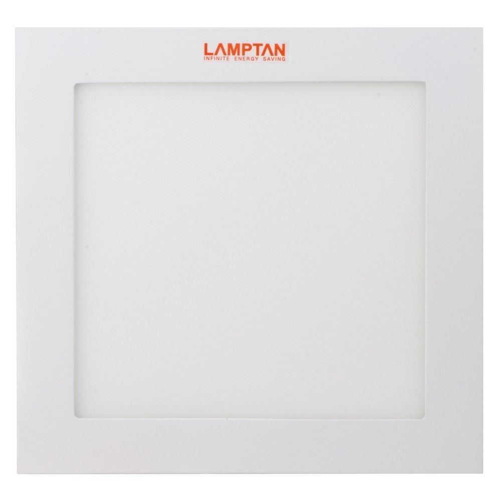 ดาวน์ไลท์ LED LAMPTAN ULTRA SLIM 15 วัตต์ WARMWHITE อะลูมิเนียม 8" เหลี่ยม สีขาว