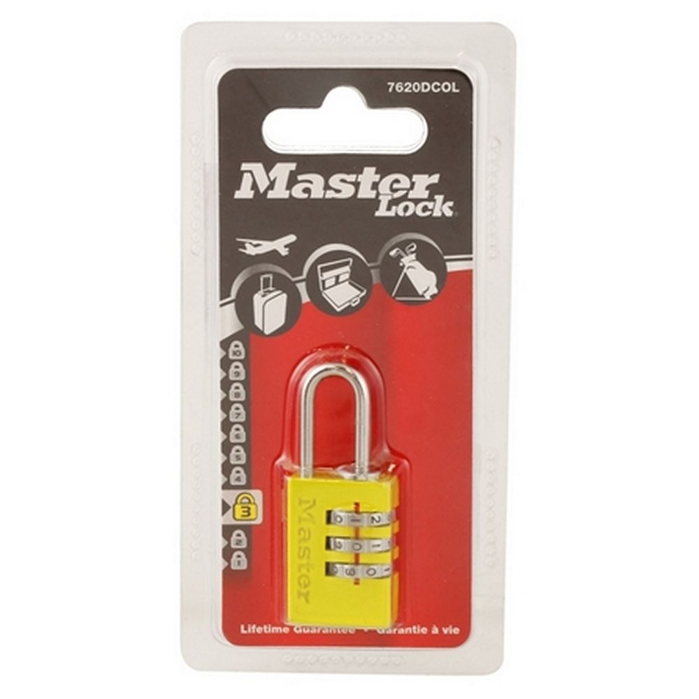 กุญแจรหัส MASTER LOCK 7620EURDCOL 20 MM (คละสี)