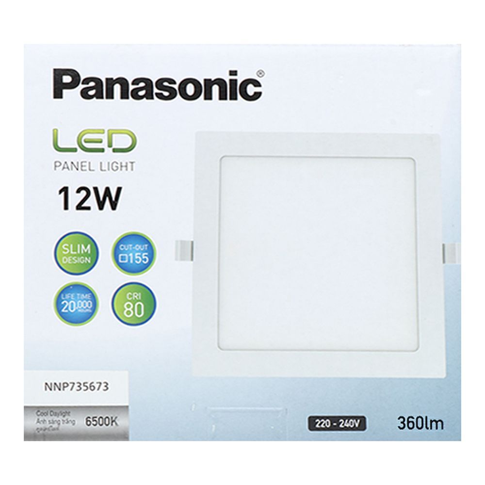 ดาวน์ไลท์ LED PANASONIC NNP712673 อะลูมิเนียม/พลาสติก 4" เหลี่ยม สีขาว