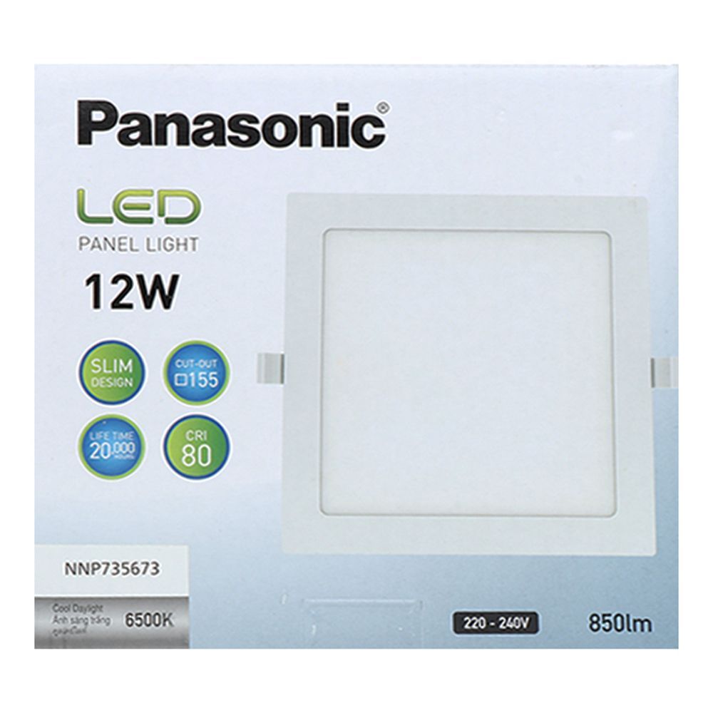 ดาวน์ไลท์ LED PANASONIC NNP735673 อะลูมิเนียม/พลาสติก 6" เหลี่ยม สีขาว