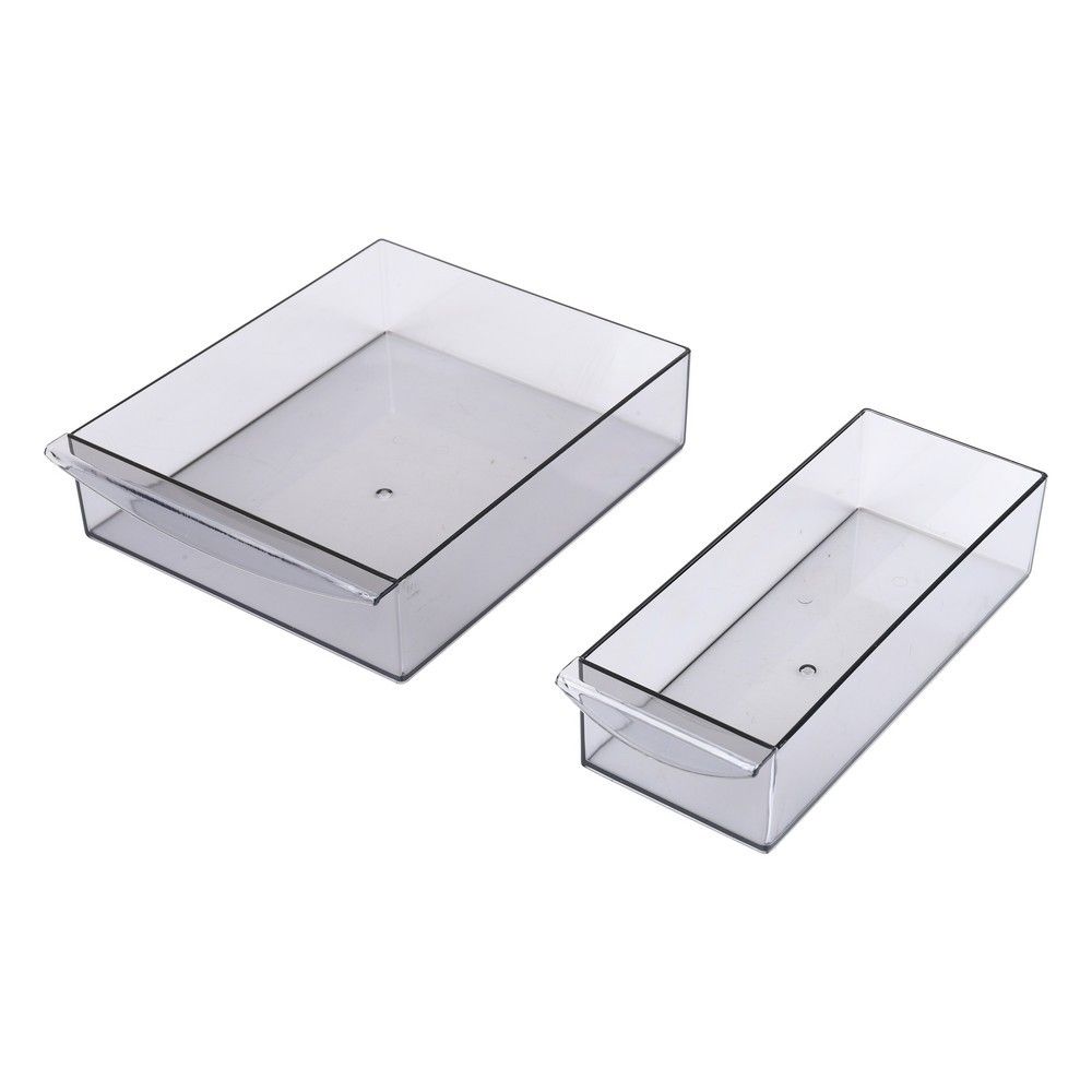 BOX PS SQUARE 30x18x19.5CM GLEAM WHITE