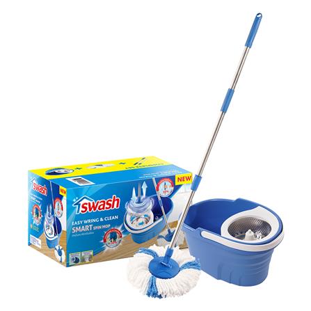 ชุดอุปกรณ์ถังปั่นพร้อมไม้ม็อบ SWASH SMART สีฟ้า_0