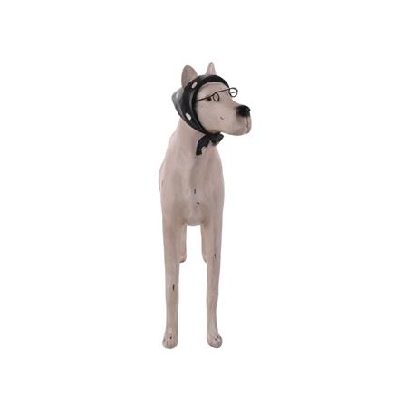 DECORATION HOME LIVING STYLE DOG GLASSES 40.5X36.5CM WHITE_3