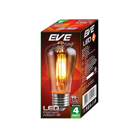 หลอดไฟ LED EVE FILAMENT ADISON-48 4 วัตต์ WARMWHITE E27 สีเหลือง_5