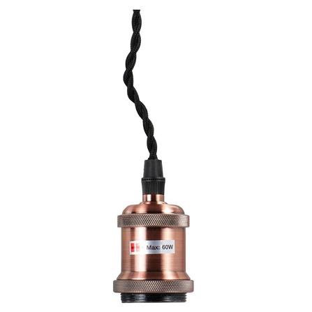 ชุดขั้วหลอดวินเทจ HI-TEK CHAIN E27 ทองแดง_0