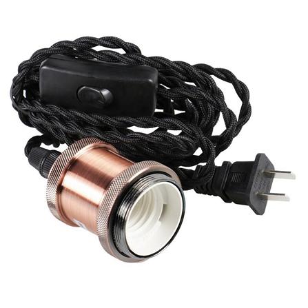 ชุดขั้วหลอดวินเทจ HI-TEK CHAIN E27 ทองแดง_1