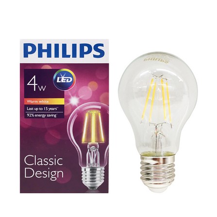 LED LAMP A60 Classic 4-60W Warm White E27 PHILIPS