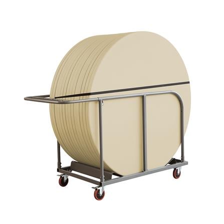 โต๊ะพับกลมอเนกประสงค์ NEWSTORM HDPE NST-120R 120 ซม. สีครีม_2