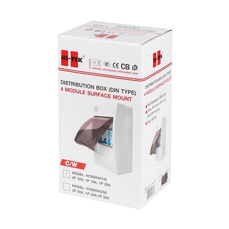 ชุดตู้คอนซูมเมอร์ยูนิต 4ช่อง เมน 32 แอมป์  HI-TEK_4