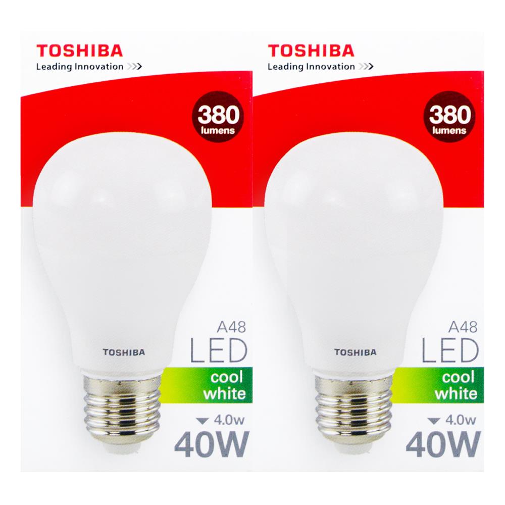 หลอด LED TOSHIBA A48 G.5 4 วัตต์ E27 COOLWHITE แพ็ค 2 ชิ้น