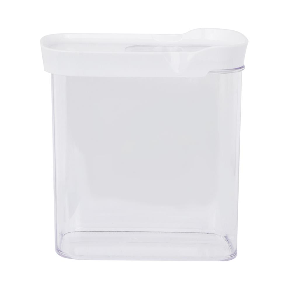 กล่องอาหารเหลี่ยมฝาสไลด์ LOC-TITE 1.6 ลิตร สีขาว