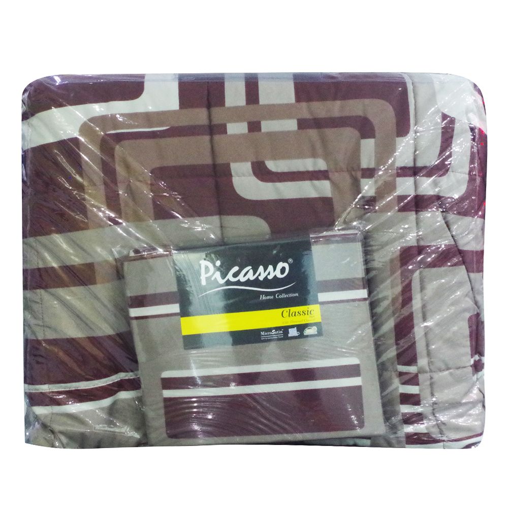 ชุดผ้าปูที่นอน 6 ฟุต 6 ชิ้น PICASSO CLASSIC MICRO BRAVE