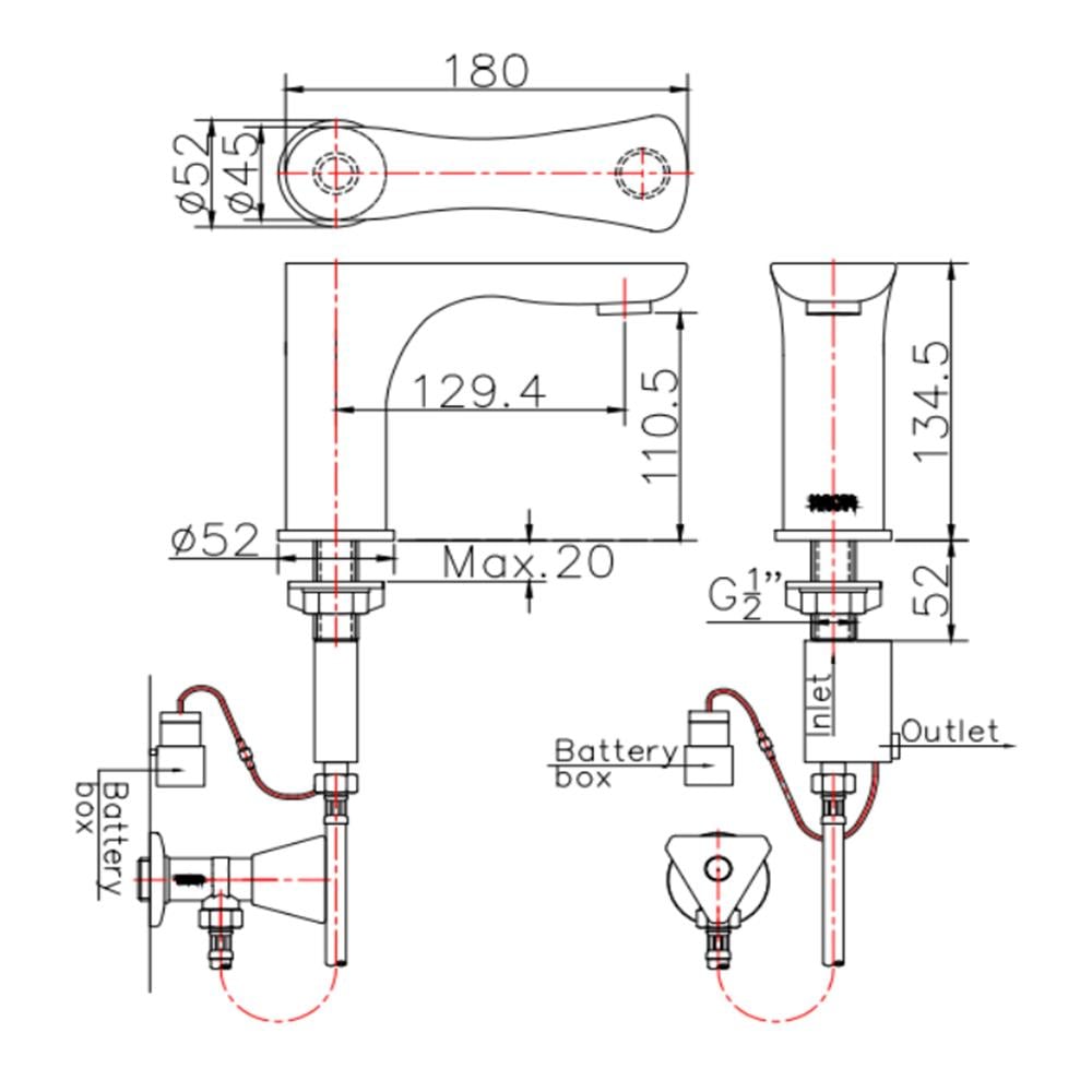 ก๊อกอ่างล้างหน้าเดี่ยว KARAT FAUCET KF-11-015-50