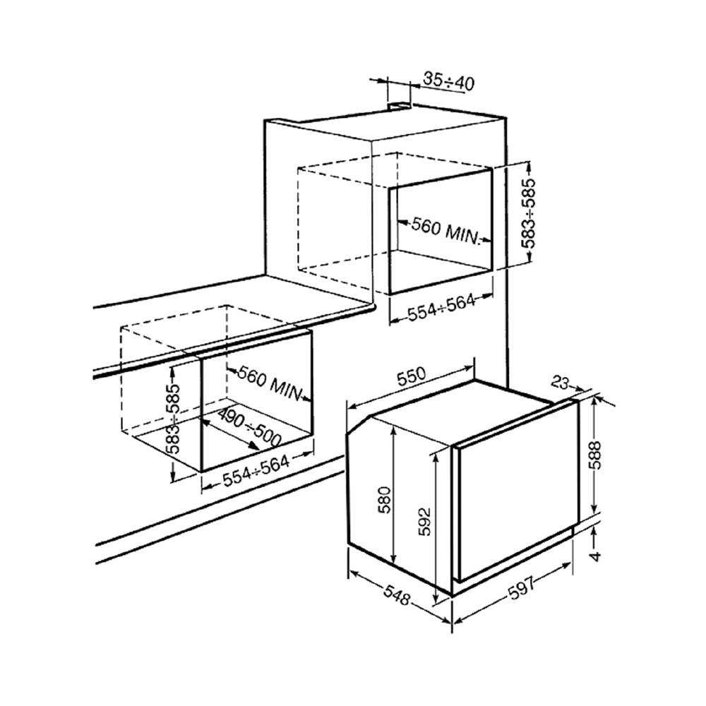 DIGITAL BUILT-IN OVEN SMEG SF6102PZS