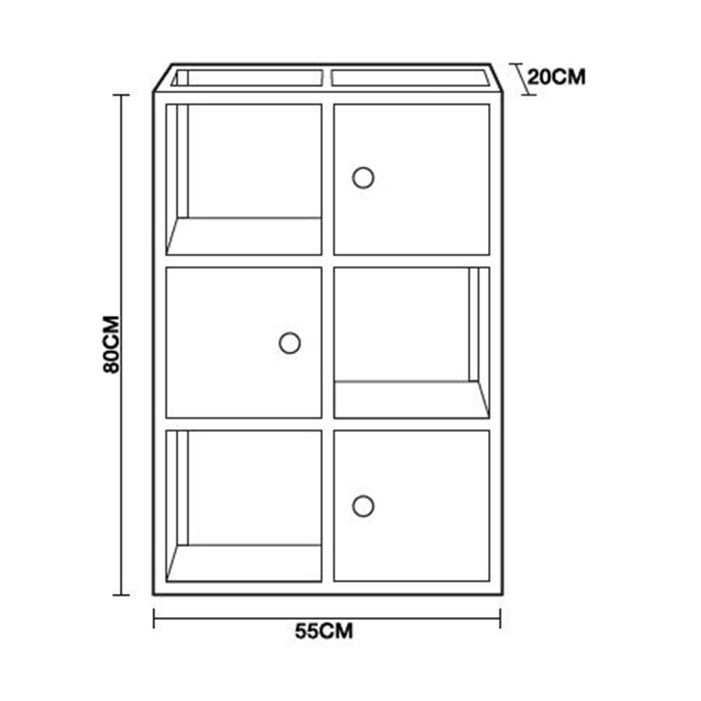ตู้ข้างเคาน์เตอร์ MOYA B-80 Side Cabinet สีดำ