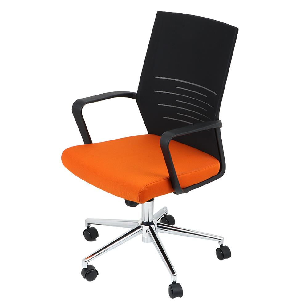 เก้าอี้สำนักงาน FURDINI D1-889BB สีดำ/ส้ม