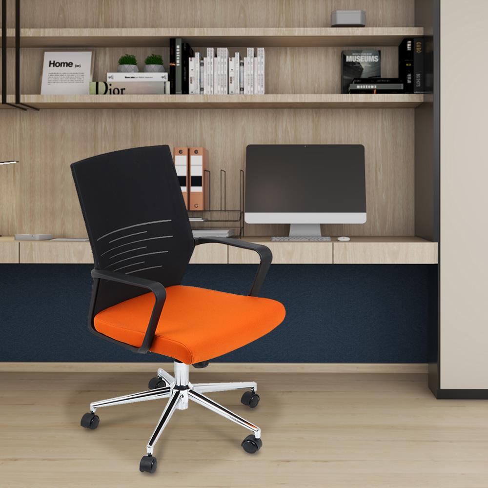 เก้าอี้สำนักงาน FURDINI D1-889BB สีดำ/ส้ม