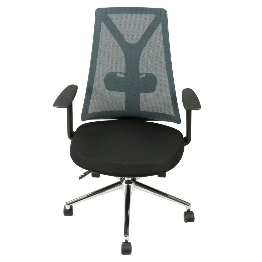 เก้าอี้สำนักงาน FURDINI MAX D1-808BB NET สีผ้าดำ/สีเทา