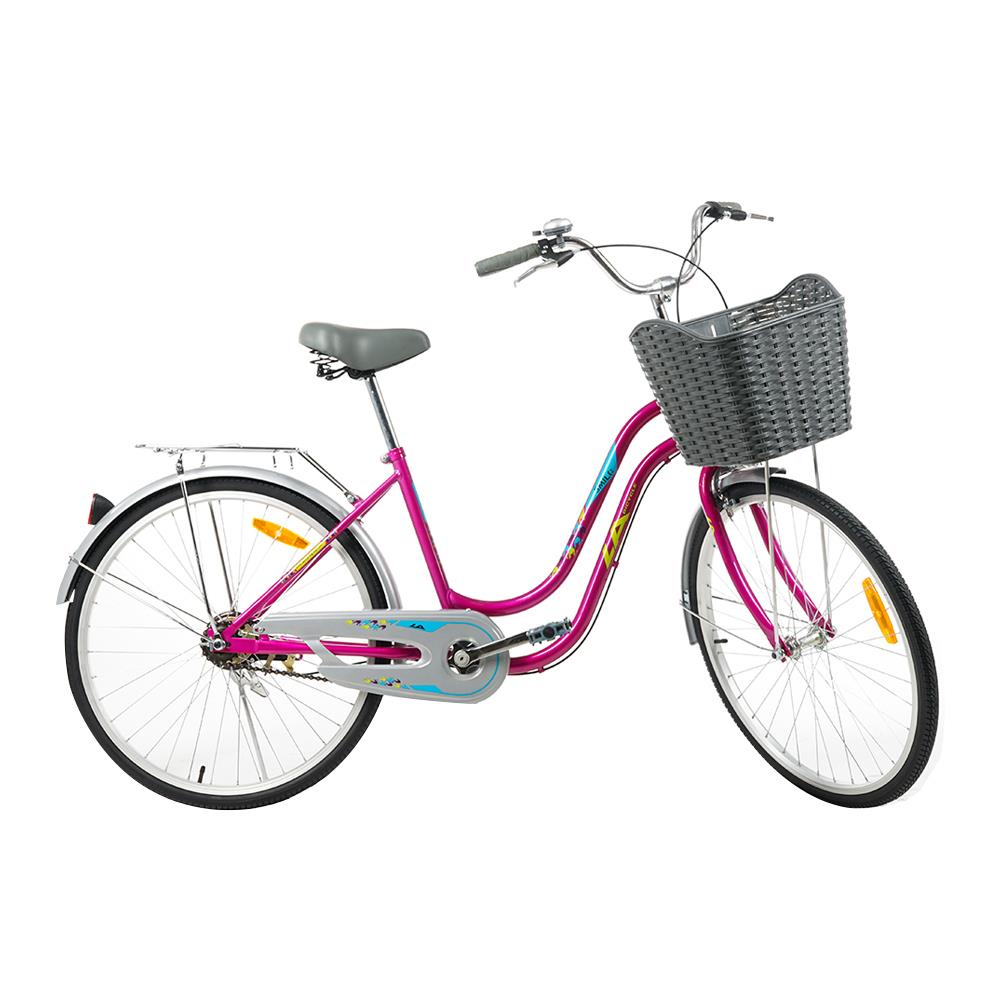 จักรยานแม่บ้าน LA SMILE 24 นิ้ว สีชมพู