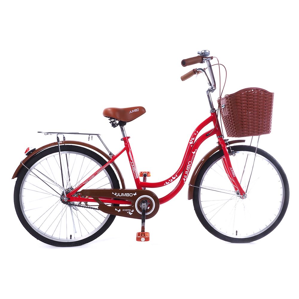 จักรยานแม่บ้าน JUMBO LADY KYOTO 24 นิ้ว สีแดง