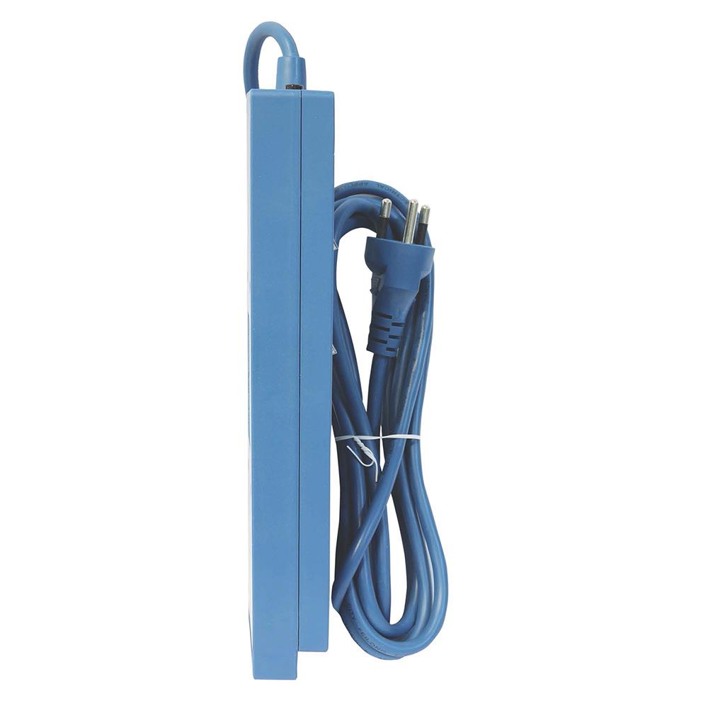 รางปลัั๊กไฟ 4 ช่อง 4 สวิตซ์ 2 USB ANITECH H5234 สีน้ำเงิน 3 เมตร