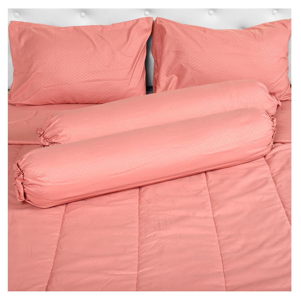 ชุดผ้าปูที่นอน 6 ฟุต 6 ชิ้น HOME LIVING STYLE NAMI สีชมพู