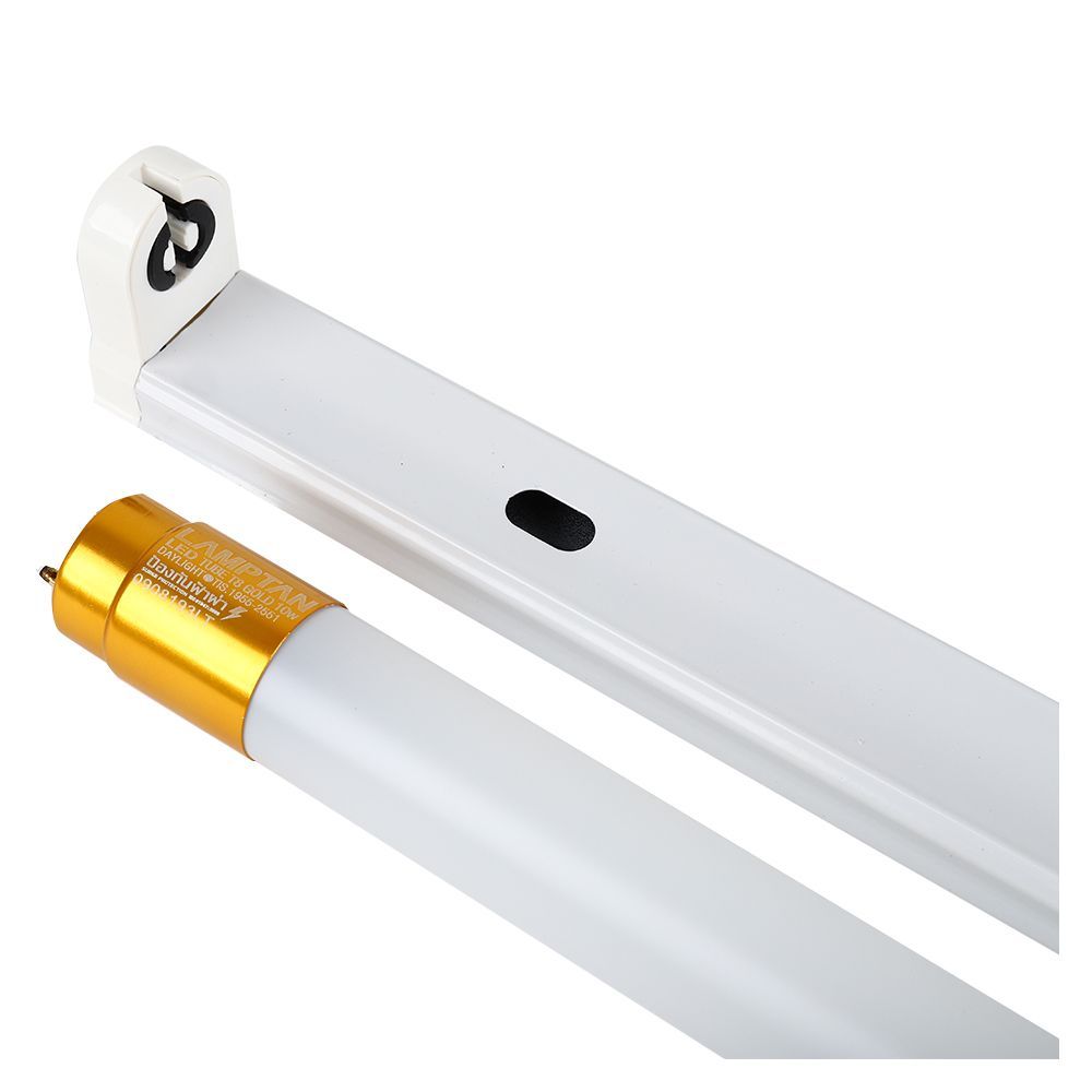 ชุดรางนีออน LED LAMPTAN LED SETRONIC GOLD 10 วัตต์ DAYLIGHT โลหะ/แก้ว สีขาว
