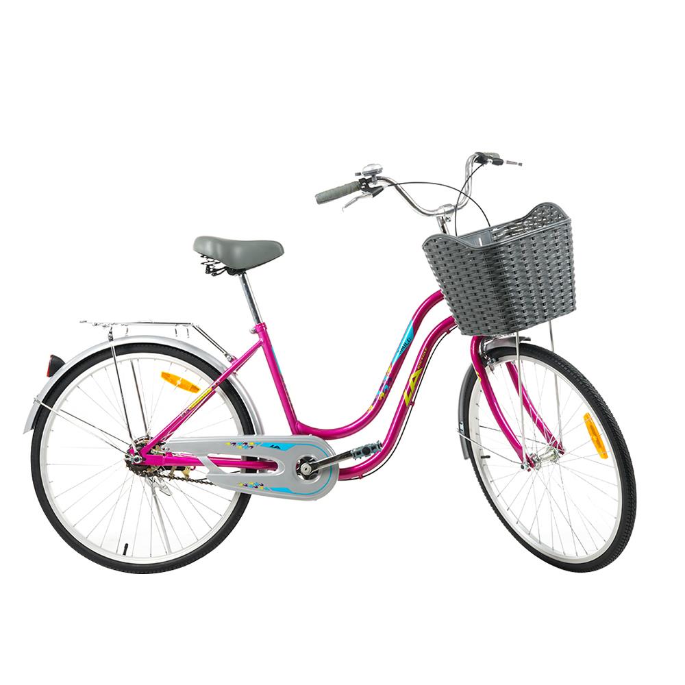 จักรยานแม่บ้าน LA SMILE 26 นิ้ว สีชมพู