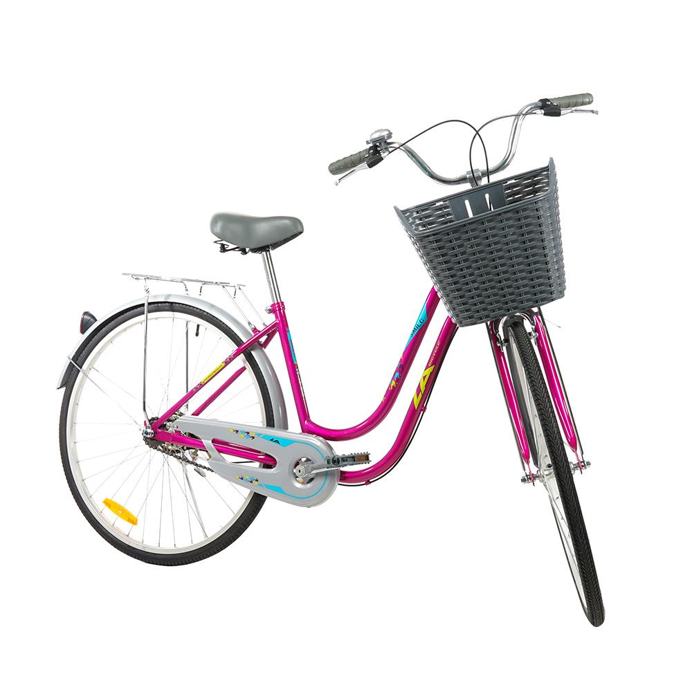 จักรยานแม่บ้าน LA SMILE 26 นิ้ว สีชมพู