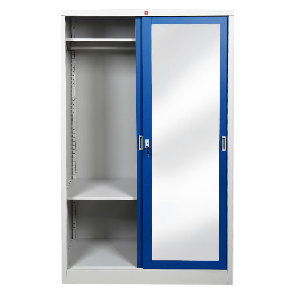 ตู้เสื้อผ้าบานกระจกเงา LUCKY WORLD WSM-119C-RG สีน้ำเงิน