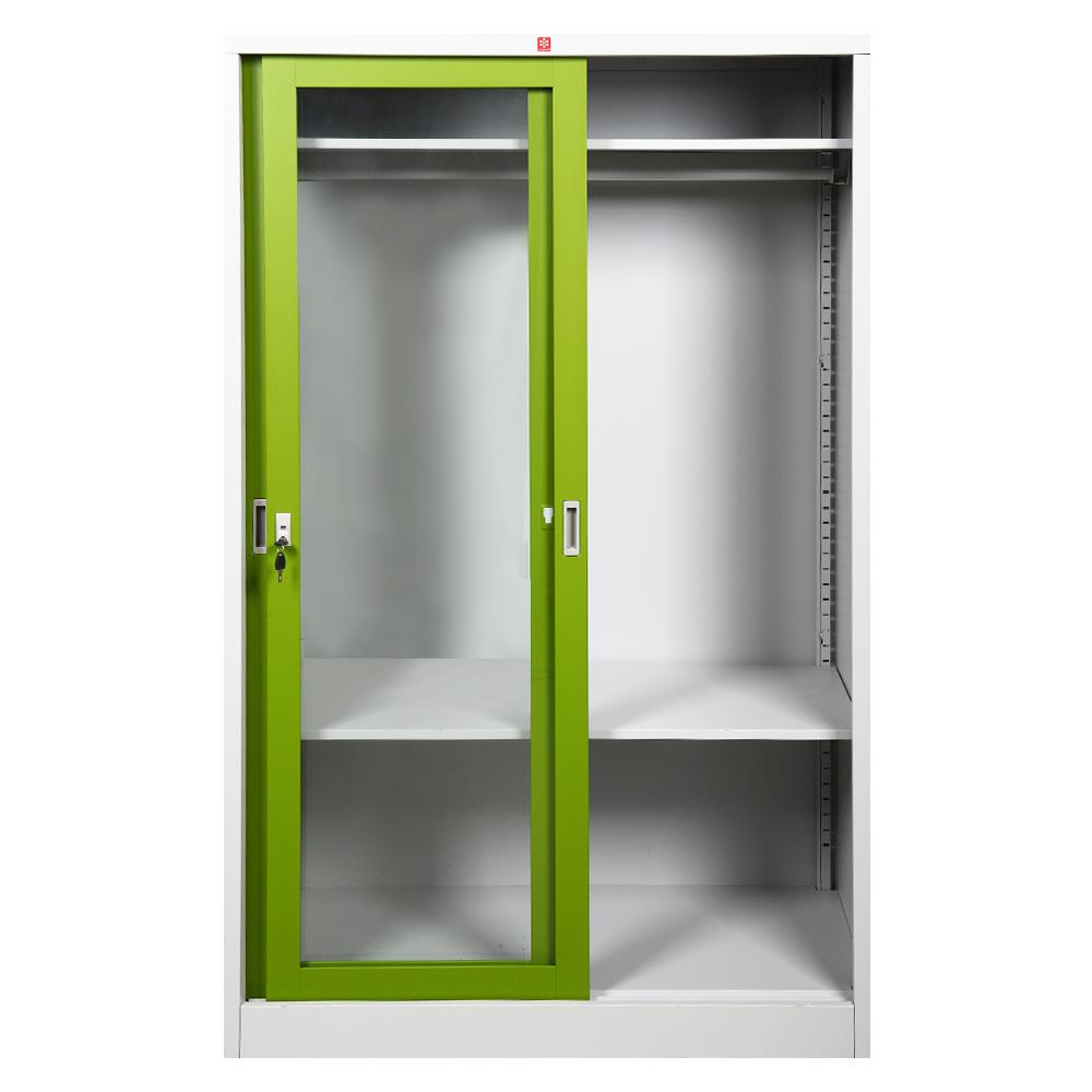 ตู้เสื้อผ้ากระจกใส LUCKY WORLD WSG-119C-GG เขียว