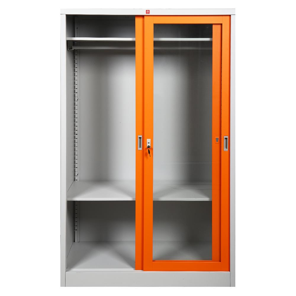 ตู้เสื้อผ้ากระจกใส LUCKY WORLD WSG-119C-OR ส้ม