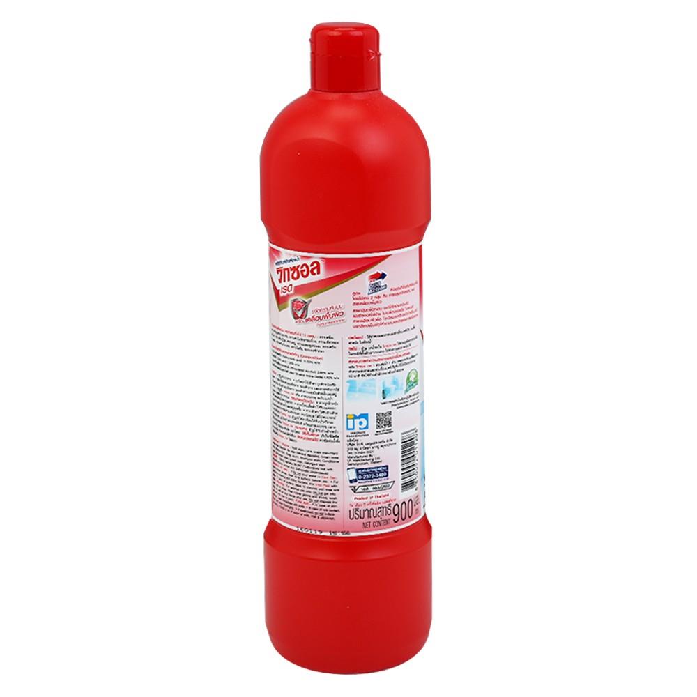 น้ำยาทำความสะอาดห้องน้ำ วิกซอล สีแดง 900 มล.