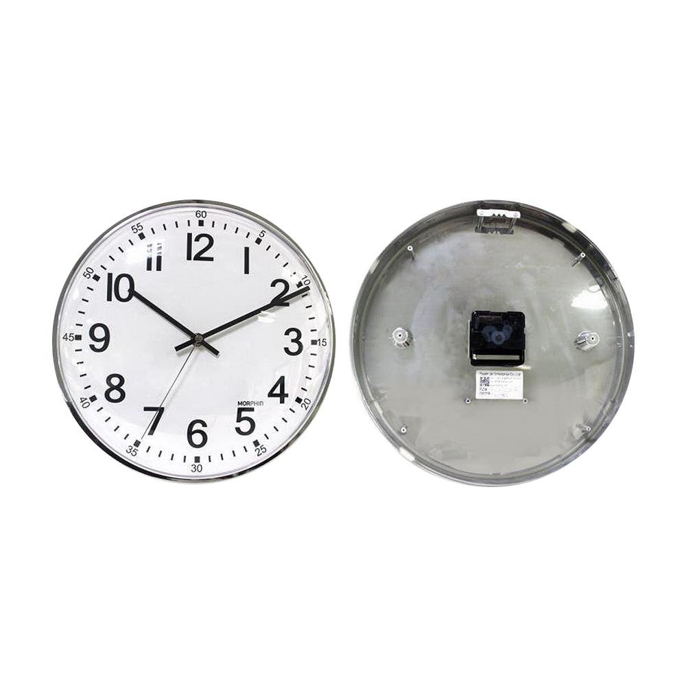 นาฬิกาแขวน ON TIME MORPHIn RESTRO 12 นิ้ว สีเงิน