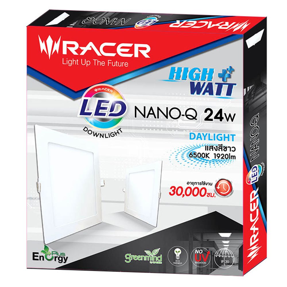 ดาวน์ไลท์ LED RACER NANO-Q 24 วัตต์ DAYLIGHT