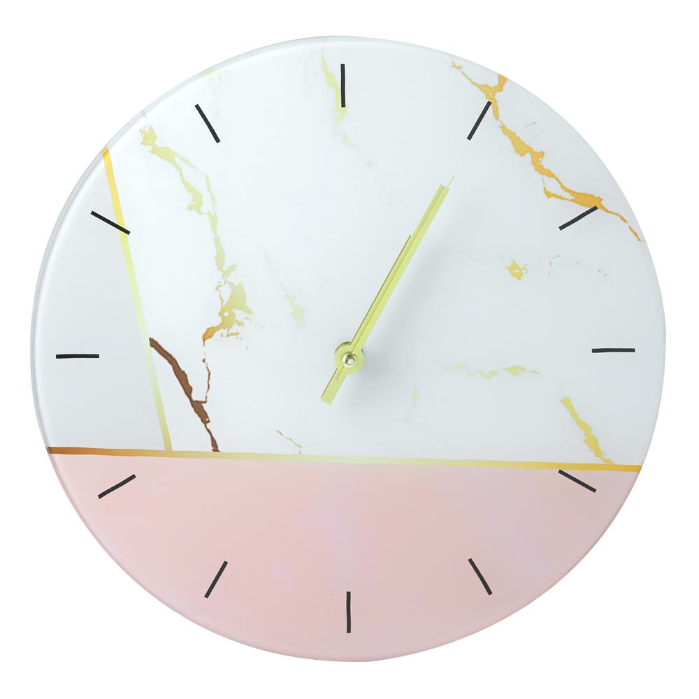 นาฬิกาแขวน HOME LIVING STYLE GRASS 11.5 นิ้ว สีชมพู
