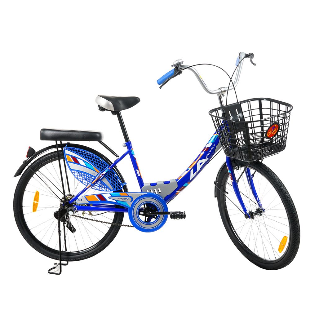 จักรยานแม่บ้าน LA CITY ล้อเหล็ก 24 นิ้ว สีน้ำเงิน