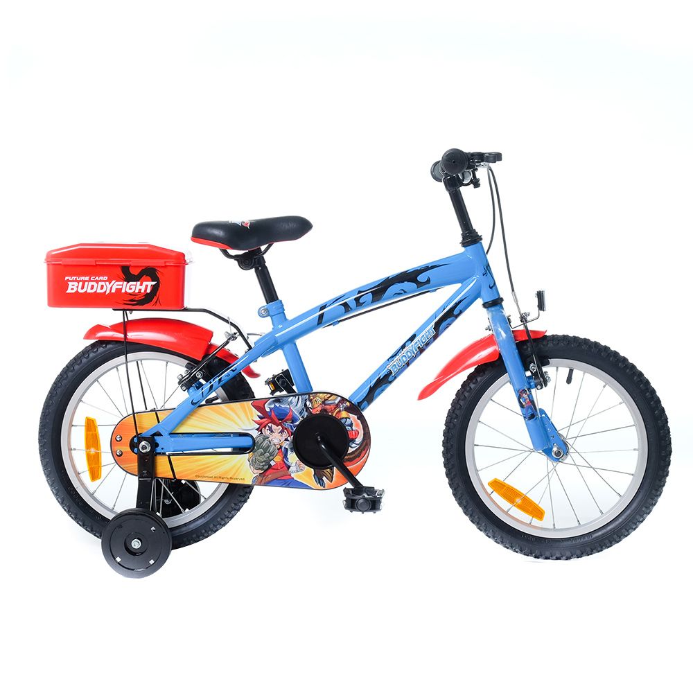จักรยานเด็กสี่ล้อ LA BUDDYFIGHT 16 นิ้ว สีน้ำเงิน-แดง
