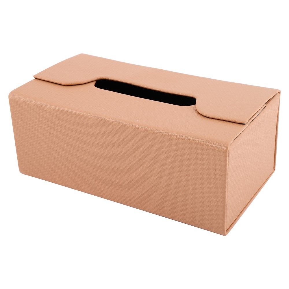 กล่องทิชชู KAN LEATHER HONEY PVC สีครีม