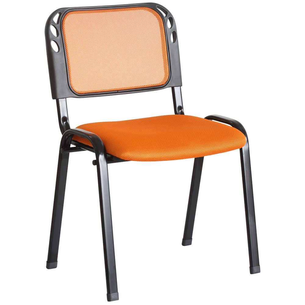 เก้าอี้สำนักงานรับแขก U-RO DECOR MARS สีส้ม/ดำ