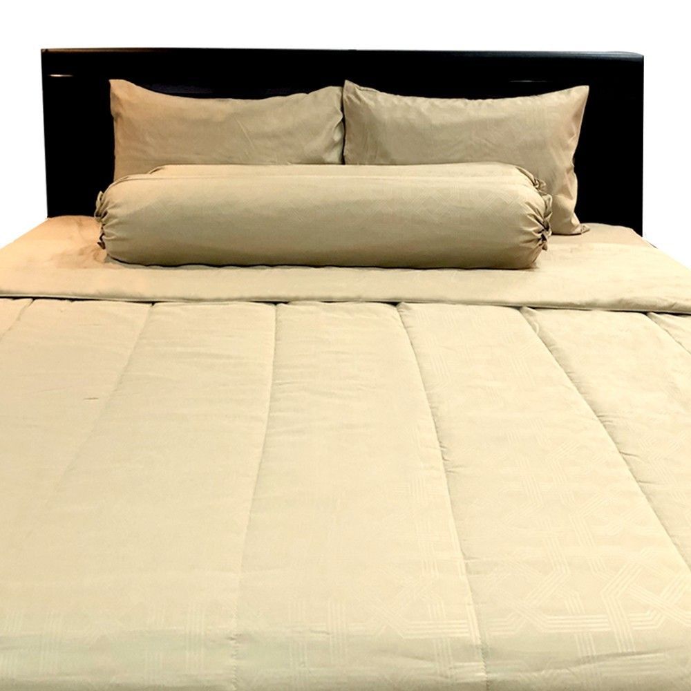 ชุดผ้าปูที่นอน 6 ฟุต 6 ชิ้น HOME LIVING STYLE CIRCUIT สีครีม